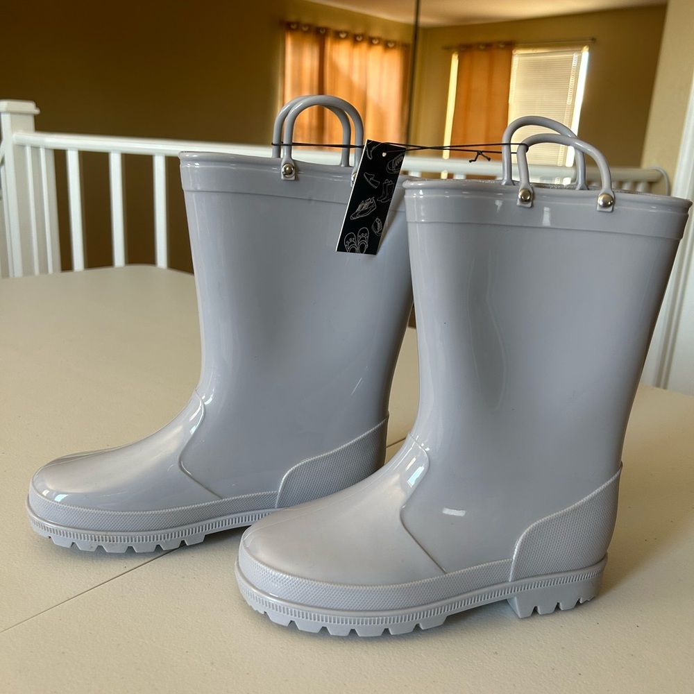 Gray Rain Boots